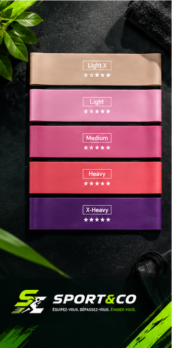 Pack de 5 élastiques de résistance