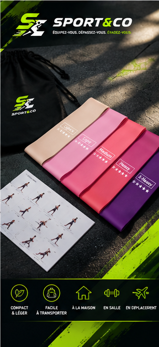 Pack de 5 élastiques de résistance
